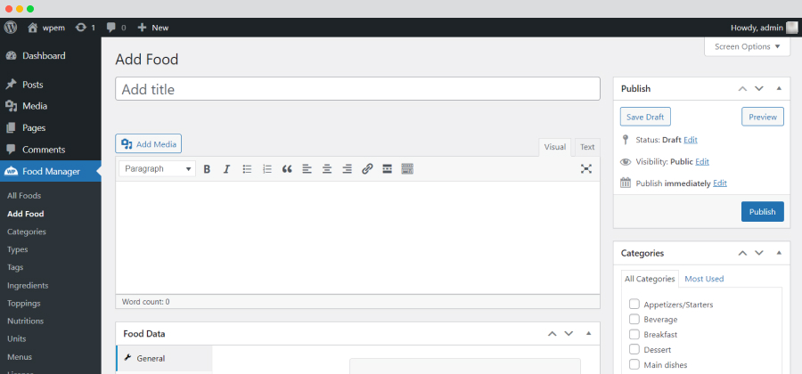 backend submission form