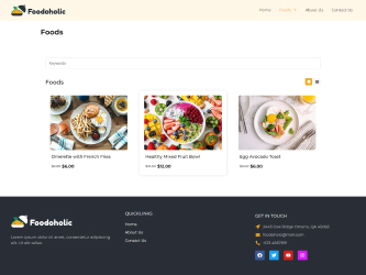 Foodoholic Template Food